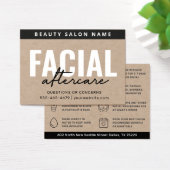 Premium Kraft Facial Aftercare Kaart (Bureau)