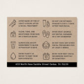 Premium Kraft Facial Aftercare Kaart (Achterkant)