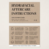 Premium Kraft HydraFacial Advice Kaart (Voorkant /achterkant)