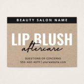 Premium Kraft Lip Blush After Care Kaart (Voorkant)