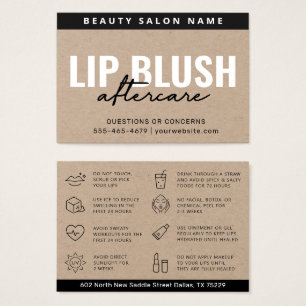 Premium Kraft Lip Blush After Care Kaart