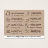 Premium Kraft Microneedling Nazorg Kaart (Achterkant)