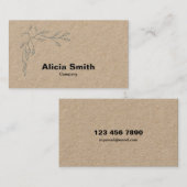 Premium Kraft Minimal Elegant Visitekaartje (Voorkant / Achterkant)