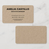 Premium Kraft Modern Elegant Simple Minimalist Visitekaartje (Voorkant / Achterkant)