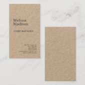 Premium - Kraft Modern - minimalistische professio Visitekaartje (Voorkant / Achterkant)