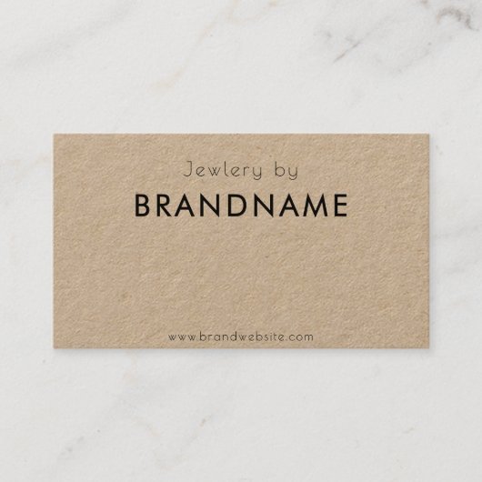 Premium Kraft natuurpapier, QR-code Visitekaartje (Voorkant)