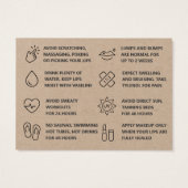 Premium Kraft Needles Lips Filler Aftercare Kaart (Achterkant)