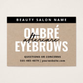 Premium Kraft Ombre Powder Brows Aftercare Kaart (Voorkant)