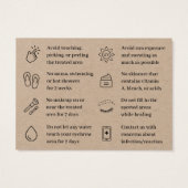 Premium Kraft Ombre Powder Brows Nazorg Visitekaartje (Achterkant)