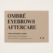 Premium Kraft Ombre Powder Brows Nazorg Visitekaartje (Voorkant)