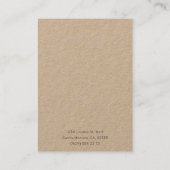 Premium Kraft Oorbel Display Visitekaartje (Achterkant)