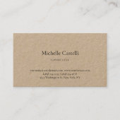 Premium Kraft Professional Unique Classical Simple Visitekaartje (Voorkant)