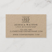 Premium Kraft Rustic Front en Back Personalized Visitekaartje (Achterkant)