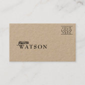 Premium Kraft Rustic Front en Back Personalized Visitekaartje (Voorkant)