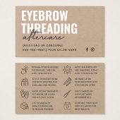 Premium Kraft Simple Eyebrow Threading Aftercare Visitekaartje (Voorkant /achterkant)