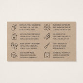 Premium Kraft Simple Eyebrow Threading Aftercare Visitekaartje (Achterkant)