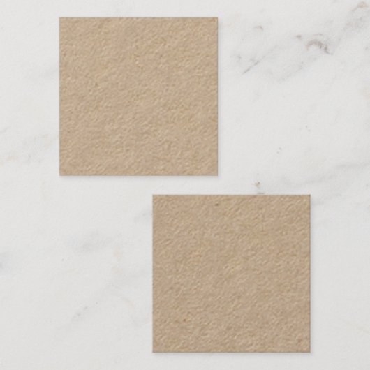 Premium Kraft Square Visitekaartje (Voorkant / Achterkant)