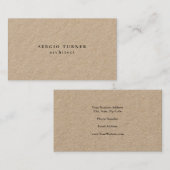 Premium Kraft Trendy Minimalist Professional Visitekaartje (Voorkant / Achterkant)