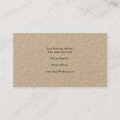 Premium Kraft Trendy Minimalist Professional Visitekaartje (Achterkant)