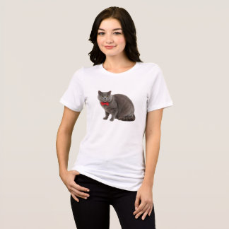 Premium Kwaliteit Kat, Dames Tri-Blend Shirt