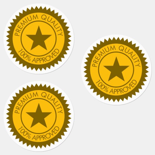 Premium kwaliteitscertificaat verzegeling sjabloon labels (Groep)