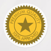Premium kwaliteitscertificaat verzegeling sjabloon labels (Design 2)