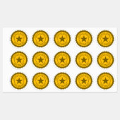 Premium kwaliteitscertificaat verzegeling sjabloon labels (Vel)