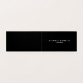 Premium L, nen zwart wit minimalistisch gevouwen Visitekaartje (Buitenkant ongevouwen)