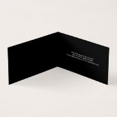 Premium L, nen zwart wit minimalistisch gevouwen Visitekaartje (Binnen)