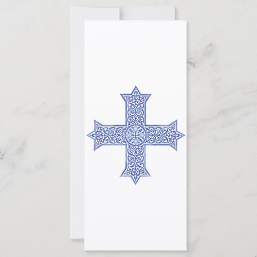 Premium Lapis Blauwe Koptische Kruiskunst (Voorkant)