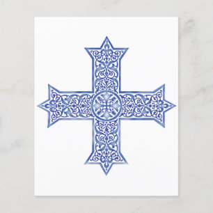 Premium Lapis Blauwe Koptische Kruiskunst