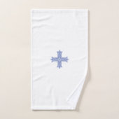Premium Lapis Blauwe Koptische Kruiskunst Bad Handdoek (Handdoek)