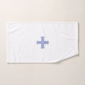 Premium Lapis Blauwe Koptische Kruiskunst Bad Handdoek (Handdoek)