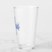 Premium Lapis Blauwe Koptische Kruiskunst Glas (Links)