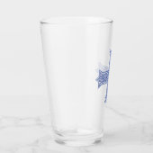 Premium Lapis Blauwe Koptische Kruiskunst Glas (Rechts)