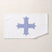 Premium Lapis Blauwe Koptische Kruiskunst Handdoek (Handdoek)