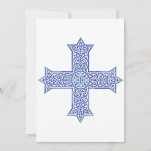 Premium Lapis Blauwe Koptische Kruiskunst Kaart