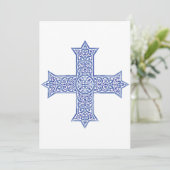 Premium Lapis Blauwe Koptische Kruiskunst Kaart (Staand voorkant)