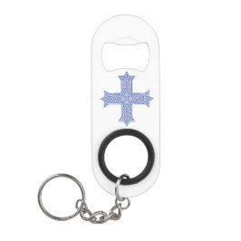 Premium Lapis Blauwe Koptische Kruiskunst Mini Flessenopener