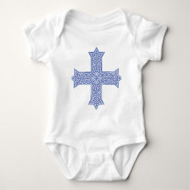 Premium Lapis Blauwe Koptische Kruiskunst Romper
