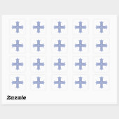 Premium Lapis Blauwe Koptische Kruiskunst Vierkante Sticker (Vel)