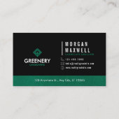 Premium Lawn Care Landscaping Green Simple Visitekaartje (Achterkant)