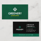 Premium Lawn Care Landscaping Green Simple Visitekaartje (Voorkant / Achterkant)