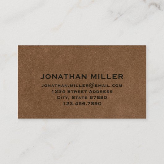 Premium leder Gold-monogram Visitekaartje (Achterkant)