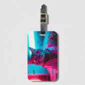 Premium lederen Bagagelabel (Voorkant (verticaal))