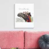 Premium Leven is een Canvas met een Rand (Glans) Afdruk (Insitu (Woonkamer))