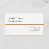 Premium Linen Black White Plain minimalistisch Visitekaartje (Voorkant)