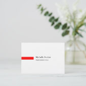 Premium Linen Elegant Plain Minimalist Visitekaartje (Staand voorkant)