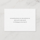 Premium Linen Elegant Plain Minimalist Visitekaartje (Achterkant)
