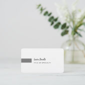Premium Linen Grey White Professional Modern Visitekaartje (Staand voorkant)